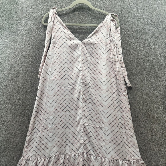 Banana Republic Drop Waist Midi Dress Women Medium Tie Shouder‎ V Neck - Picture 5 of 11